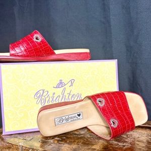 Brighton Yoko Red Croc Size 8.5